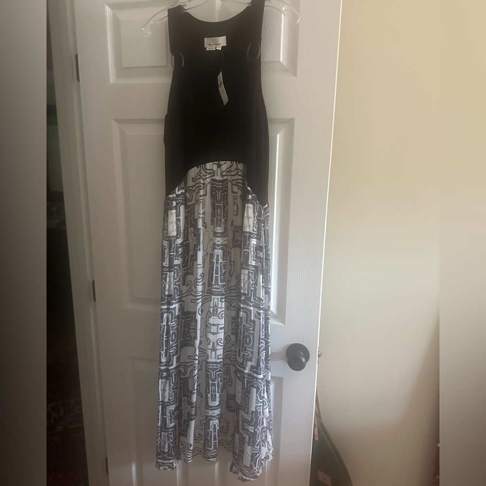 Anthropologie tank top Black and White Patterned Dress